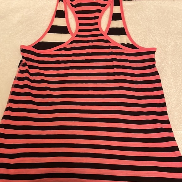 PINK tank top with racer back. Size s. Pink/black and white. - Picture 6 of 7